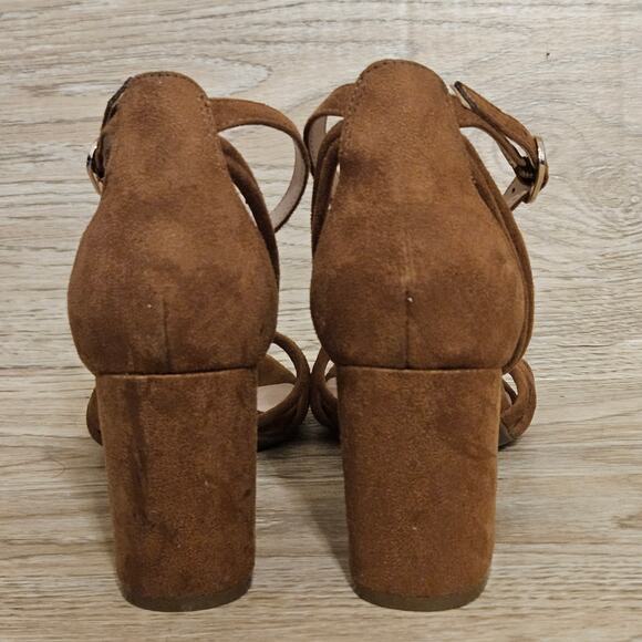 Bandolino Strappy Sandals Carmel Brown Ankle Strap Womens Size 8 Bnalysa2 Heels - Picture 5 of 9